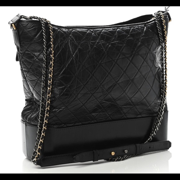 ❌Chanel Aged Calfskin Quilted Maxi Gabrielle Hobo Black - Picture 1 of 8